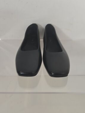 Clarks Black Square-Toe Slip-On Flats